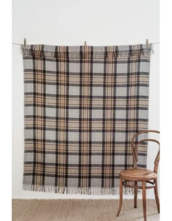Heritage Collection Recycled Wool Scottish Tartan Blanket In Winter -Linen House Shop 951296680 3 720x928