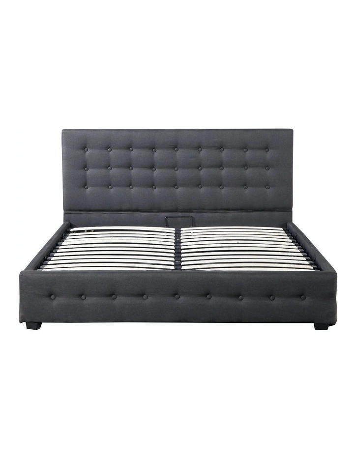 Eden Gas Lift Bed With Headboard In Dark Grey Single 6 Eden Gas Lift Bed With Headboard In Dark Grey Single - Image 4