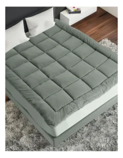 Charcoal Bamboo Blend Topper 800GSM 45cm -Linen House Shop 955201690 3 720x928