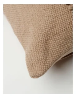 Belongil Looped Panel Cushion 55x55cm In Natural -Linen House Shop 957464380 3 720x928