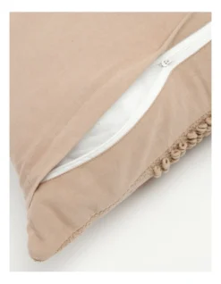 Belongil Looped Panel Cushion 55x55cm In Natural -Linen House Shop 957464380 4 720x928