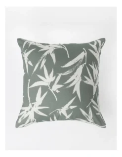 Calma Palm Leaf Print Cushion 50x50 Cm In Green