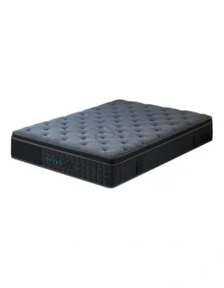 Euro Top 7-Zone Pocket Spring Mattress Plush Edge Support Medium Firm Single In Charcoal -Linen House Shop 963202150 2 1 720x928