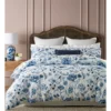 Heritage Clover Quilted Quilt Cover Set In Blue -Linen House Shop 963900730 1 720x928