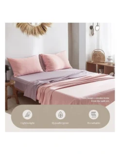 Single Size Bed Sheets Set In Pink/Purple -Linen House Shop 965858140 4 720x928
