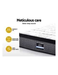 King Single Mattress Euro Top Latex Layer 9 Zone 34cm In White -Linen House Shop 965870740 4 720x928