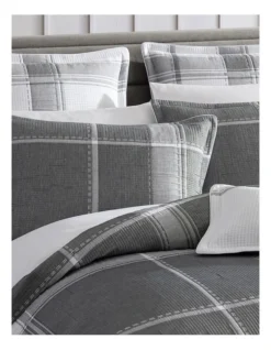 Cannon Charcoal Quilt Cover Set In Charcoal -Linen House Shop 975109870 3 720x928