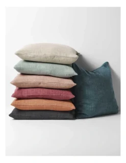 Heavy Linen Cushion In Black 8 Heavy Linen Cushion In Black -Linen House Shop 976026790 2 720x928