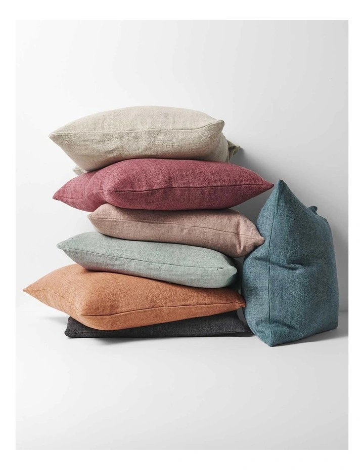 Heavy Linen Cushion In Black 5 Heavy Linen Cushion In Black - Image 3