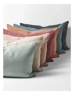 Heavy Linen Rectangle Cushion In Black -Linen House Shop 976027420 2 720x928