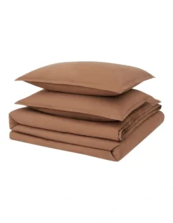 Calvin Klein CK Naturals Tencel Cotton Quilt Cover Set In Sandalwood -Linen House Shop 980811550 985345660 5 720x928