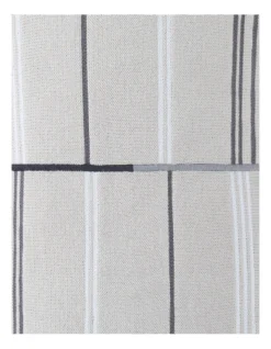 Calvin Klein Embroidered Stripe Cushion In Snow -Linen House Shop 980811820 4 720x928