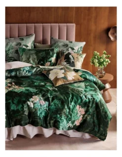 Linen House Retreat Quilt Cover Set In Green