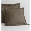 Abbotson Stripe Tailored European Pillowcase In Khaki -Linen House Shop 988991290 1 720x928