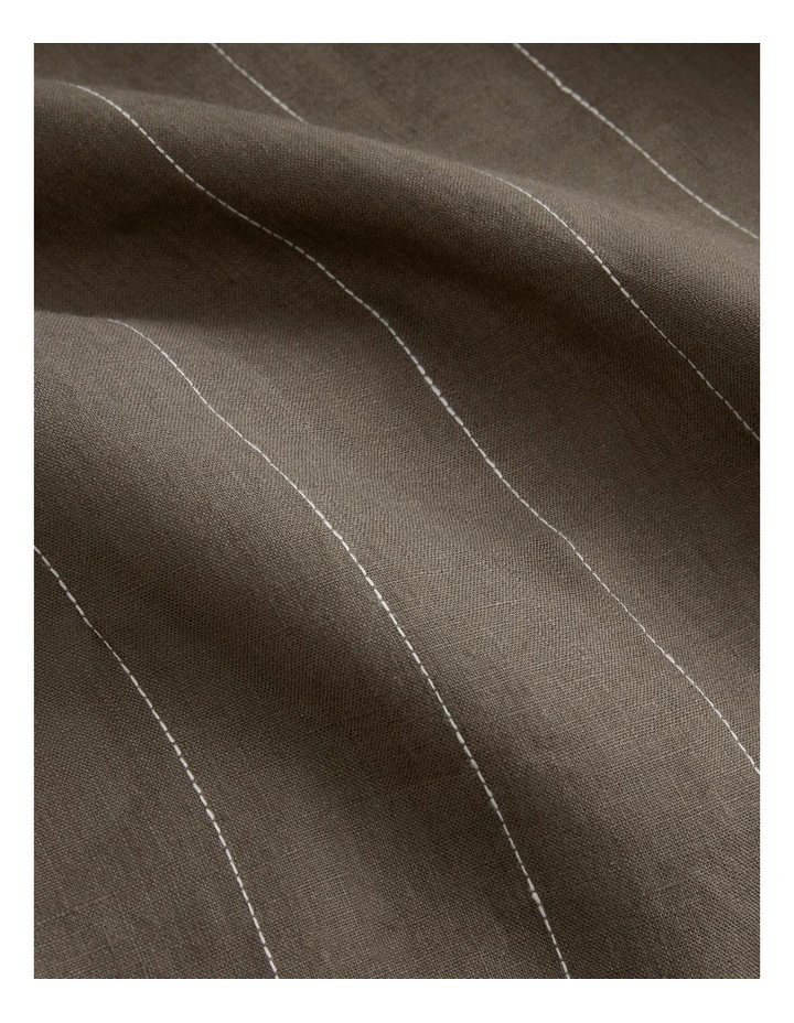Abbotson Stripe Tailored European Pillowcase In Khaki 5 Abbotson Stripe Tailored European Pillowcase In Khaki - Image 3