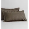 Abbotson Stripe Tailored Pillowcase Pair In Khaki -Linen House Shop 988991380 1 720x928
