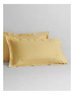 Belltana Tailored Quilt Cover In Soft Gold -Linen House Shop 988993900 3 720x928