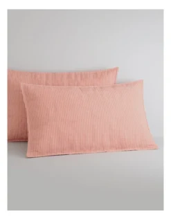 Reilly Stripe Quilt Cover Set In Papaya -Linen House Shop 989004790 3 720x928