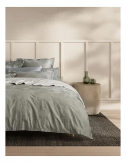 Sabal Tailored European Pillowcase In Green Smoke -Linen House Shop 989006230 2 720x928