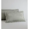 Sabal Tailored Pillowcase Pair In Green Smoke -Linen House Shop 989006320 1 720x928