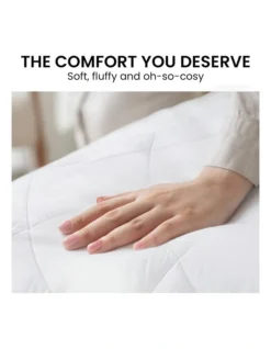 Microfibre Bamboo Quilt 500GSM Comforter Doona King In White -Linen House Shop 989376400 7 720x928