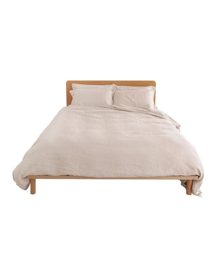 Hemp Linen Duvet Set In Oat 3 Hemp Linen Duvet Set In Oat