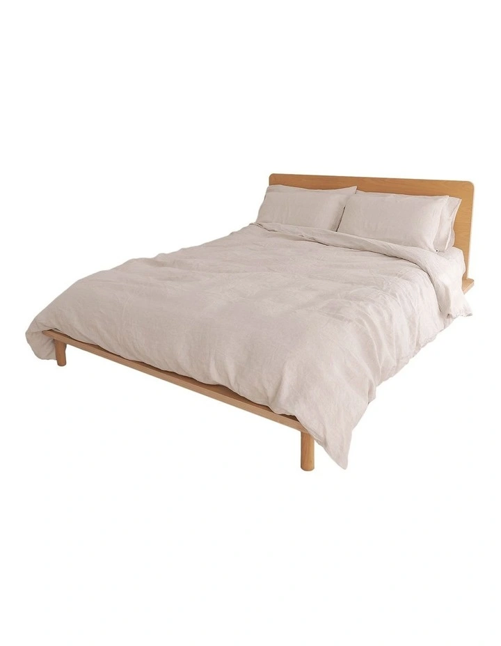 Hemp Linen Duvet Set In Oat 4 Hemp Linen Duvet Set In Oat - Image 2